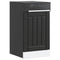 vidaXL Dishwasher Panel Lucca Black Engineered Wood