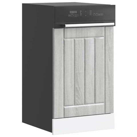 vidaXL Dishwasher Panel Lucca Grey Sonoma Engineered Wood