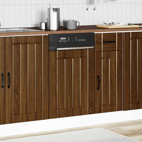 vidaXL Dishwasher Panel Lucca Brown Oak Engineered Wood