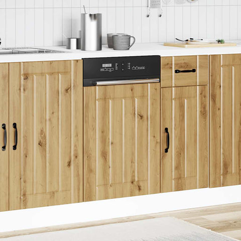 vidaXL Dishwasher Panel Lucca Artisan Oak Engineered Wood