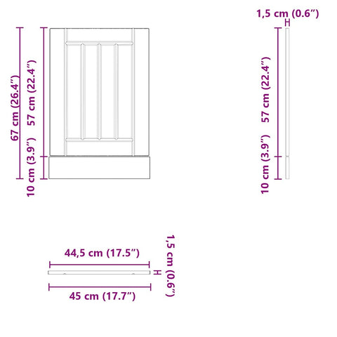 vidaXL Dishwasher Panel Lucca Artisan Oak Engineered Wood