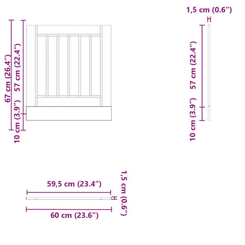 vidaXL Dishwasher Panel Lucca Smoked Oak Engineered Wood