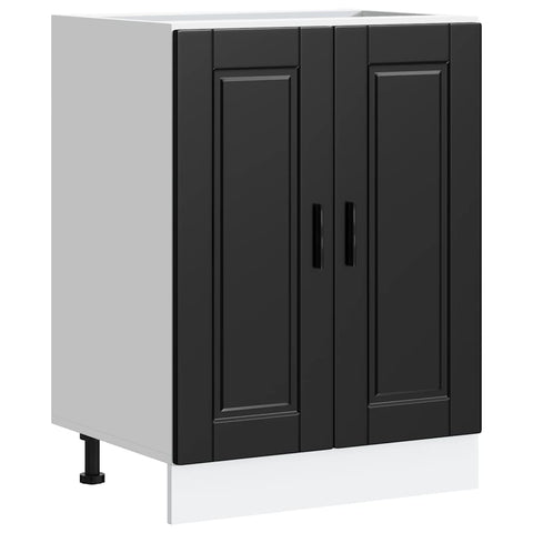 vidaXL Kitchen Base Cabinet Porto Black Engineered Wood
