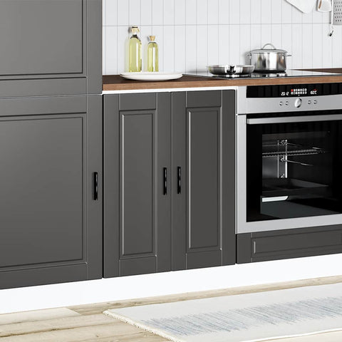 vidaXL Kitchen Base Cabinet Porto Black Engineered Wood