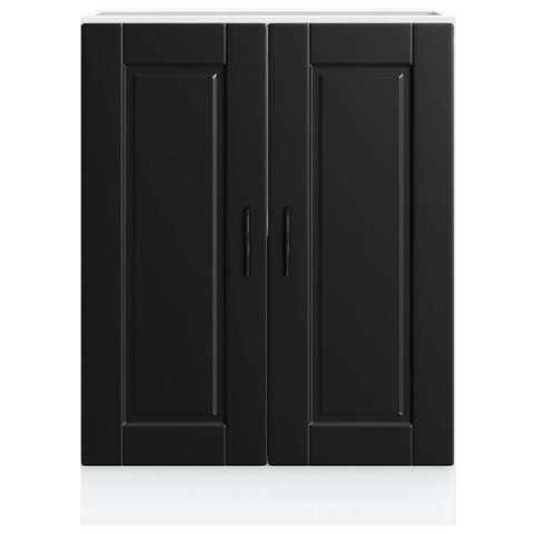 vidaXL Kitchen Base Cabinet Porto Black Engineered Wood