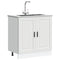 vidaXL Sink Base Cabinet "Porto" White 80x46x81.5 cm Engineered Wood