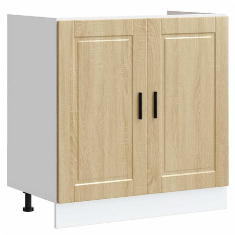 vidaXL Sink Base Cabinet "Porto" Sonoma Oak 80x46x81.5 cm Engineered Wood