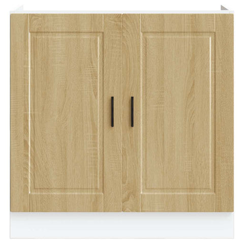 vidaXL Sink Base Cabinet "Porto" Sonoma Oak 80x46x81.5 cm Engineered Wood