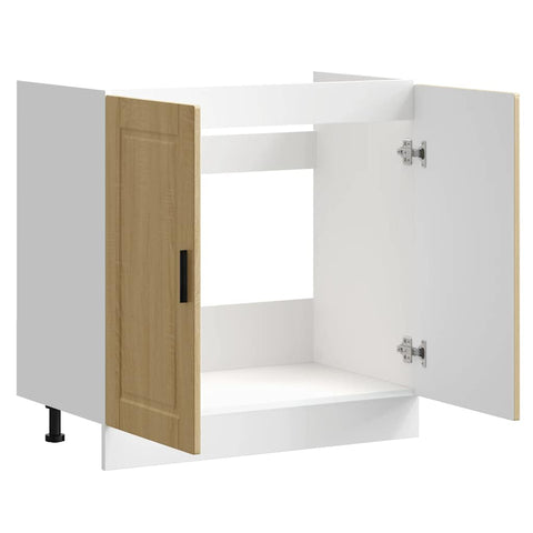 vidaXL Sink Base Cabinet "Porto" Sonoma Oak 80x46x81.5 cm Engineered Wood