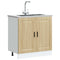 vidaXL Sink Base Cabinet "Porto" Sonoma Oak 80x46x81.5 cm Engineered Wood
