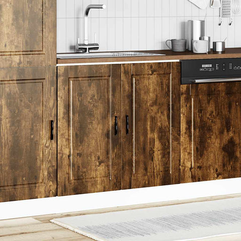 vidaXL Sink Base Cabinet "Porto" Smoked Oak 80x46x81.5 cm Engineered Wood