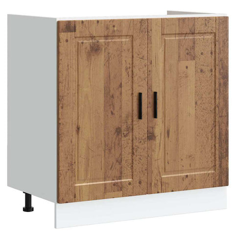 vidaXL Sink Base Cabinet "Porto" Old Wood 80x46x81.5 cm Engineered Wood