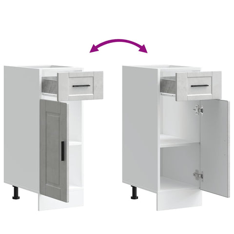 vidaXL Kitchen Base Cabinet Porto Concrete Grey Engineered Wood