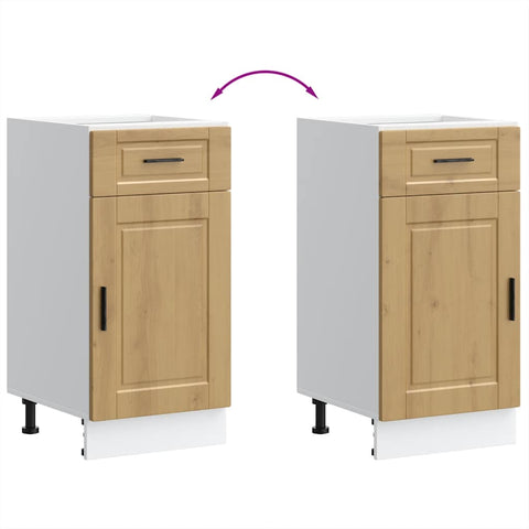 vidaXL Kitchen Base Cabinet Porto Artisan Oak Engineered Wood