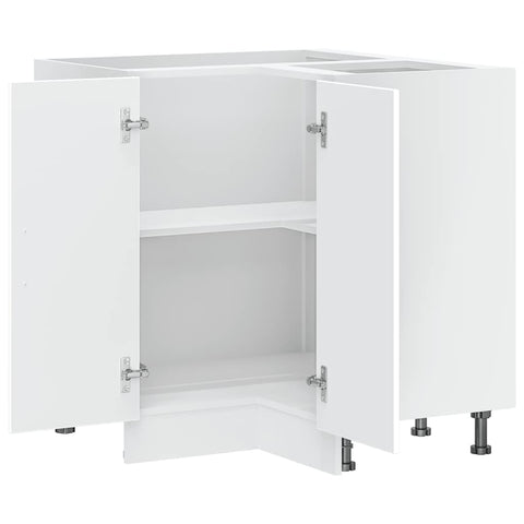 vidaXL Kitchen Corner Base Cabinet Porto White Engineered Wood