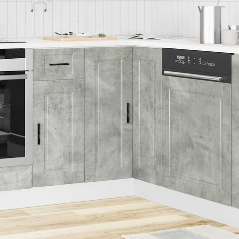 vidaXL Kitchen Corner Base Cabinet Porto Concrete Grey Engineered Wood