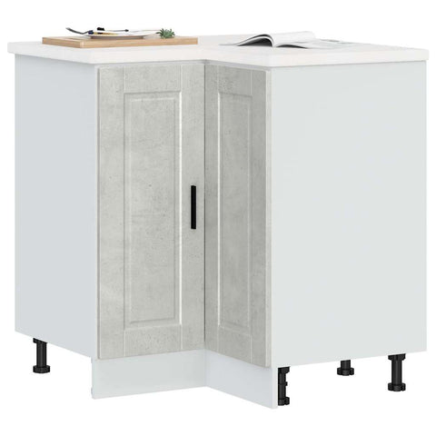 vidaXL Kitchen Corner Base Cabinet Porto Concrete Grey Engineered Wood