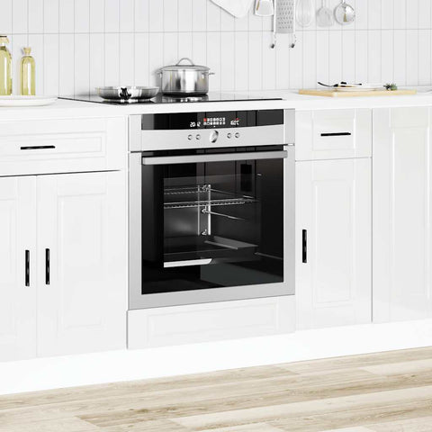 vidaXL Oven Cabinet Porto High Gloss White Engineered Wood