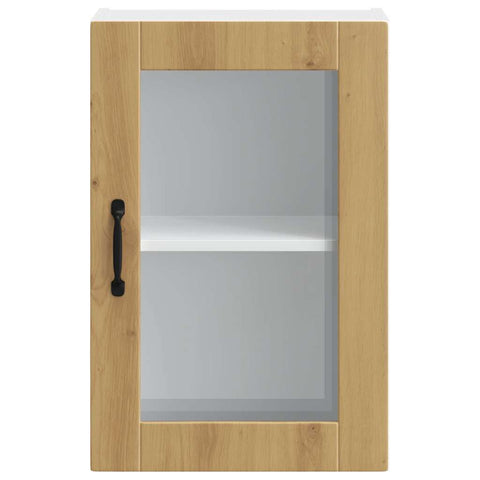 vidaXL Kitchen Wall Cabinet with Glass Door Porto Artisan Oak