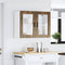 vidaXL Kitchen Wall Cabinet with Glass Door Porto Smoked Oak