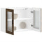 vidaXL Kitchen Wall Cabinet with Glass Door Porto Smoked Oak