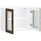 vidaXL Kitchen Wall Cabinet with Glass Door Porto Smoked Oak