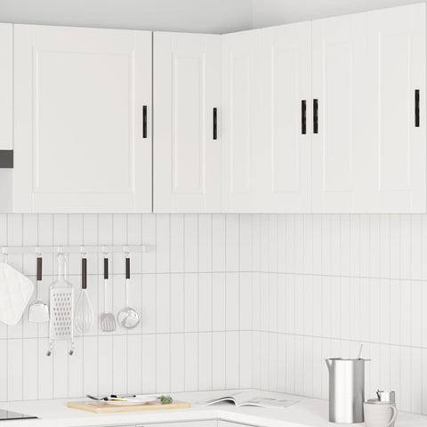 vidaXL Kitchen Wall Corner Cabinet Porto White Engineered Wood