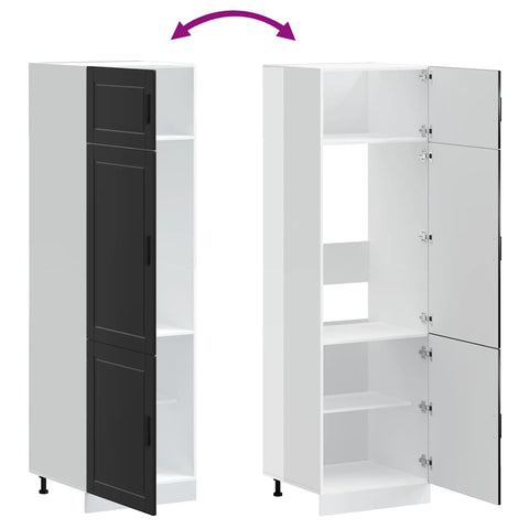 vidaXL Kitchen Cupboard "Porto" Black Engineered Wood