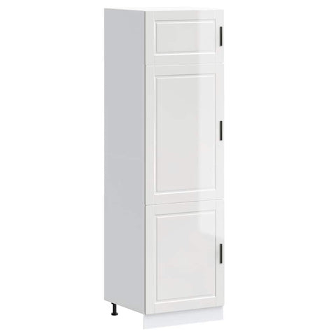 vidaXL Kitchen Cupboard "Porto" High Gloss White Engineered Wood