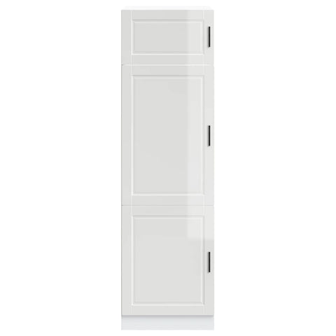 vidaXL Kitchen Cupboard "Porto" High Gloss White Engineered Wood