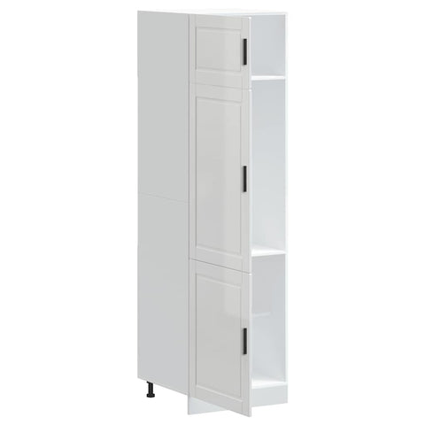 vidaXL Kitchen Cupboard "Porto" High Gloss White Engineered Wood