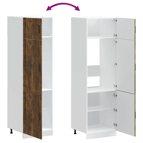 vidaXL Kitchen Cupboard "Porto" Smoked Oak Engineered Wood