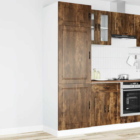 vidaXL Kitchen Cupboard "Porto" Smoked Oak Engineered Wood
