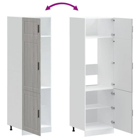 vidaXL Kitchen Cupboard "Porto" Grey Sonoma Engineered Wood