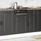 vidaXL Dishwasher Panel Porto Black 45x1,5x67 cm Engineered Wood