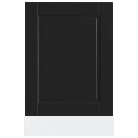 vidaXL Dishwasher Panel Porto Black 45x1,5x67 cm Engineered Wood