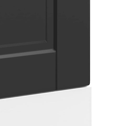 vidaXL Dishwasher Panel Porto Black 45x1,5x67 cm Engineered Wood