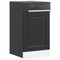 vidaXL Dishwasher Panel Porto Black 45x1,5x67 cm Engineered Wood