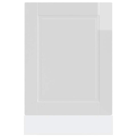 vidaXL Dishwasher Panel Porto High Gloss White 45x1,5x67 cm Engineered Wood