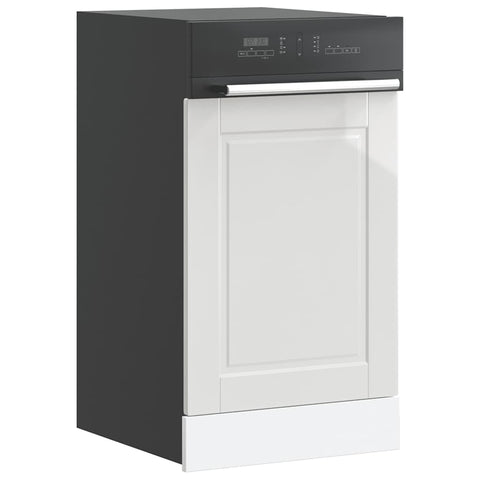 vidaXL Dishwasher Panel Porto High Gloss White 45x1,5x67 cm Engineered Wood