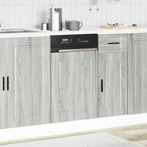 vidaXL Dishwasher Panel Porto Grey Sonoma 45x1,5x67 cm Engineered Wood