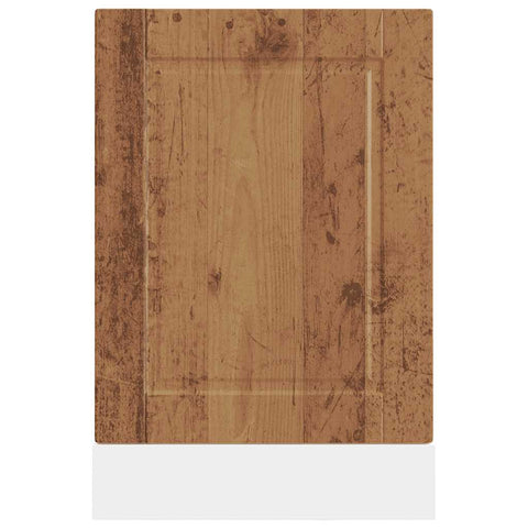 vidaXL Dishwasher Panel Porto Old Wood 45x1,5x67 cm Engineered Wood