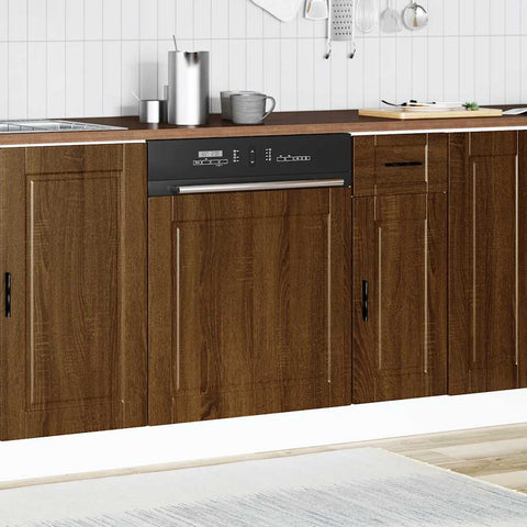 vidaXL Dishwasher Panel Porto Brown Oak 60x1.5x67 cm Engineered Wood