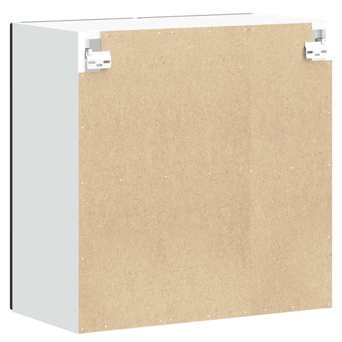 vidaXL Kitchen Wall Cabinet with Glass Door Porto Black