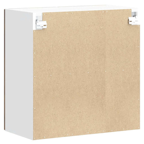 vidaXL Kitchen Wall Cabinet with Glass Door Porto Smoked Oak