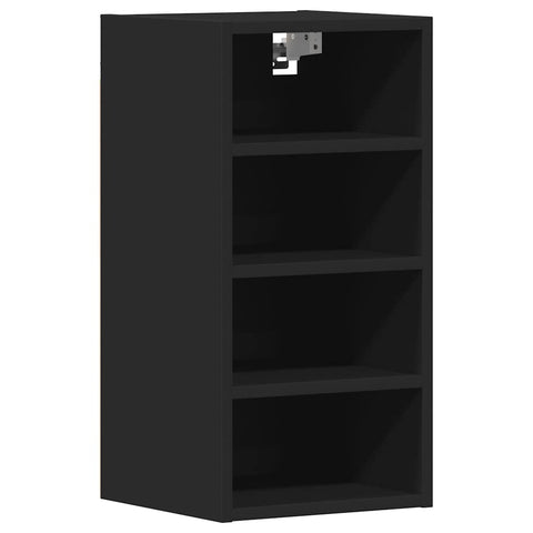 vidaXL Hanging Cabinet Riga Black 30x29.5x60 cm Engineered Wood