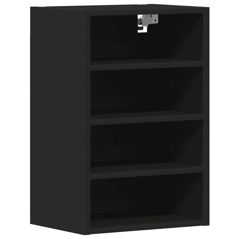 vidaXL Hanging Cabinet Riga Black 40x29.5x60 cm Engineered Wood