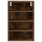 vidaXL Hanging Cabinet Riga Smoked Oak 40x29.5x60 cm Engineered Wood