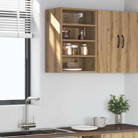 vidaXL Hanging Cabinet Riga Artisan Oak 40x29.5x60 cm Engineered Wood