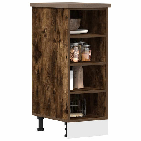 vidaXL Bottom Cabinet Riga Smoked Oak 30x44.5x81.5 cm Engineered Wood